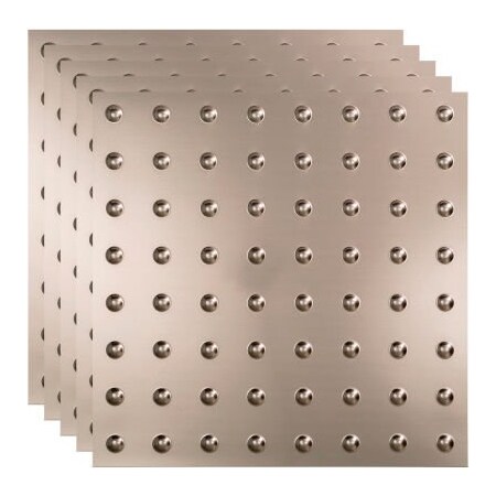 Acoustic Ceiling Products Fasade Dome 2 - 23-3/4" x 23-3/4" PVC Lay In Tile in Brushed Nickel - PL6329